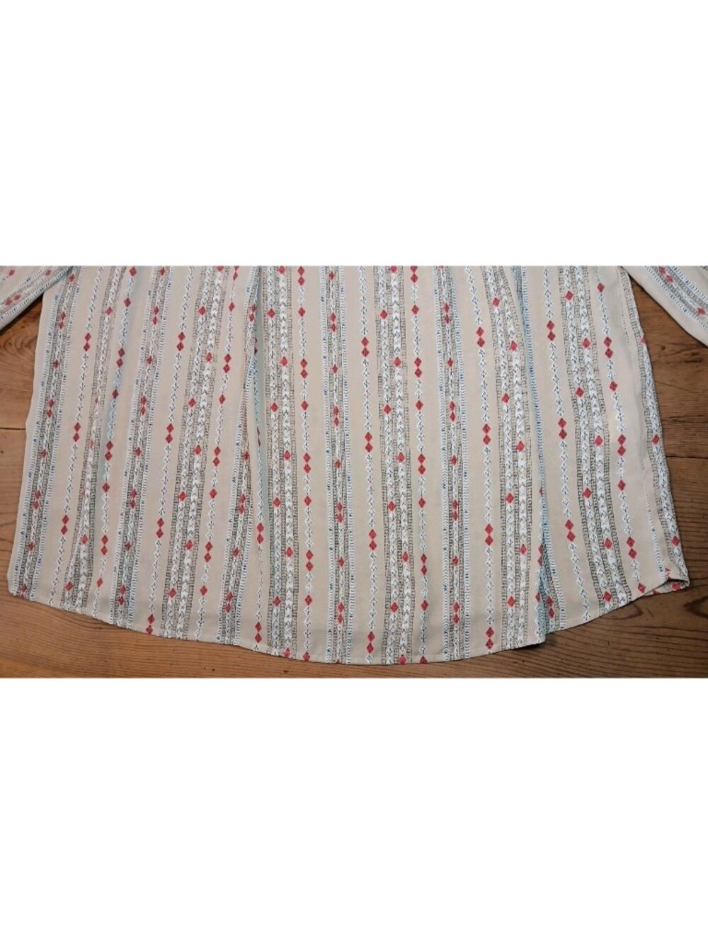 Weekend Suzanne Betro Womens Plus 2X Tunic Top 3/4 Sleeve Scoop Neck Floral Geo - Picture 3 of 8